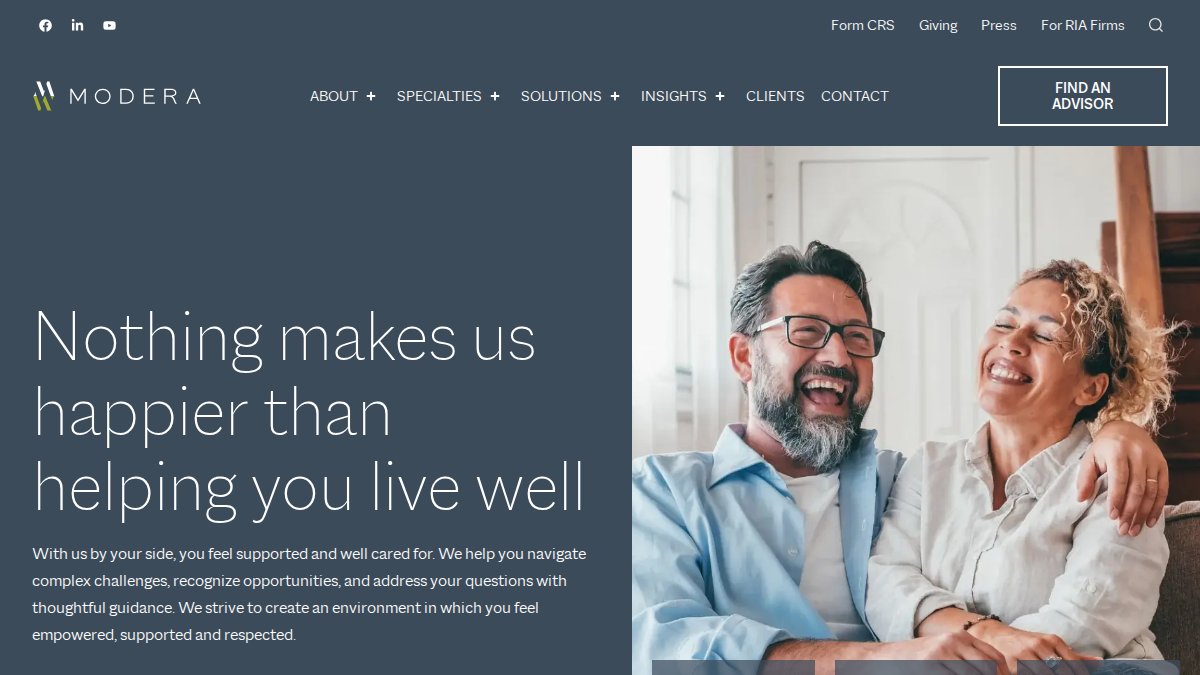 Screenshot of moderawealth.com interface