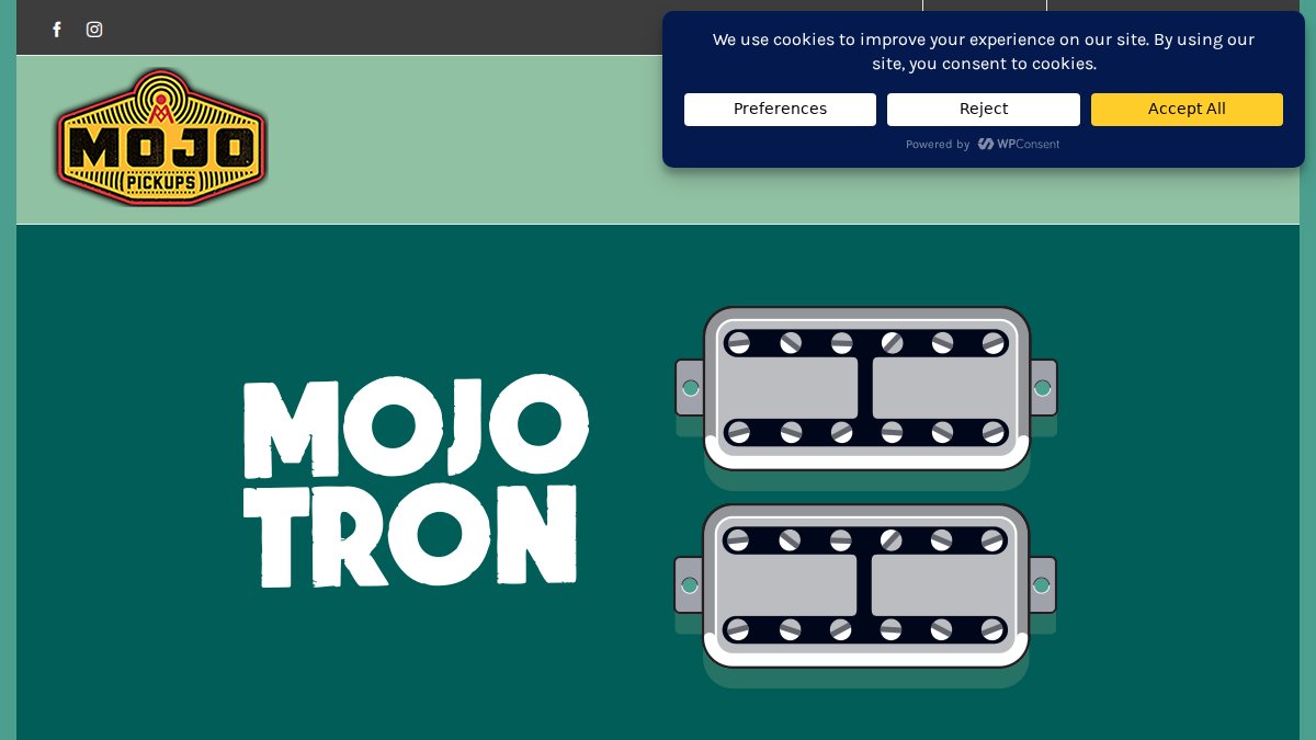 Screenshot of mojopickups.co.uk interface