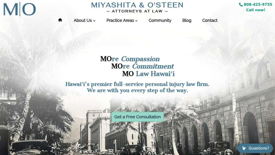 Screenshot of molawhawaii.com interface