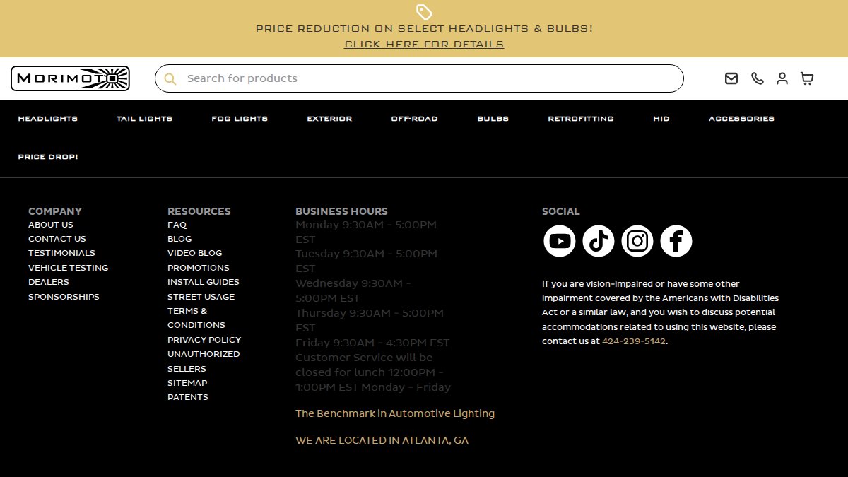 Screenshot of morimotohid.com interface