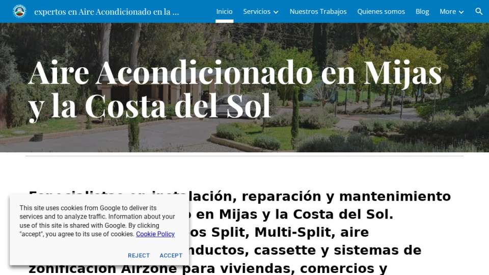 Captura de la página web de MountainKlima