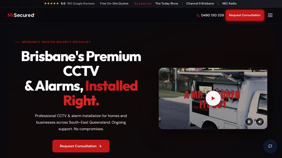 Screenshot of mrsecured.com.au interface