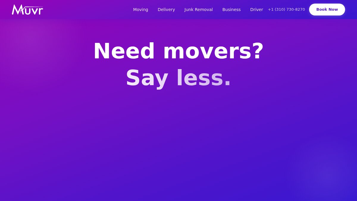 Screenshot of muvr.io interface