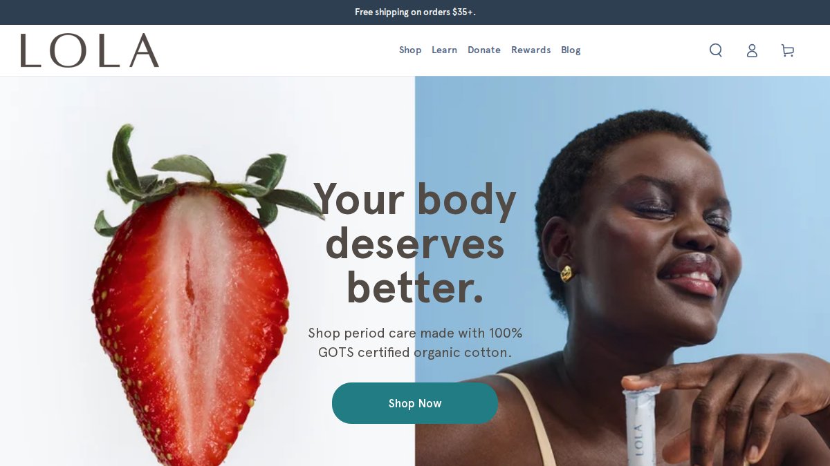 Screenshot of mylola.com interface