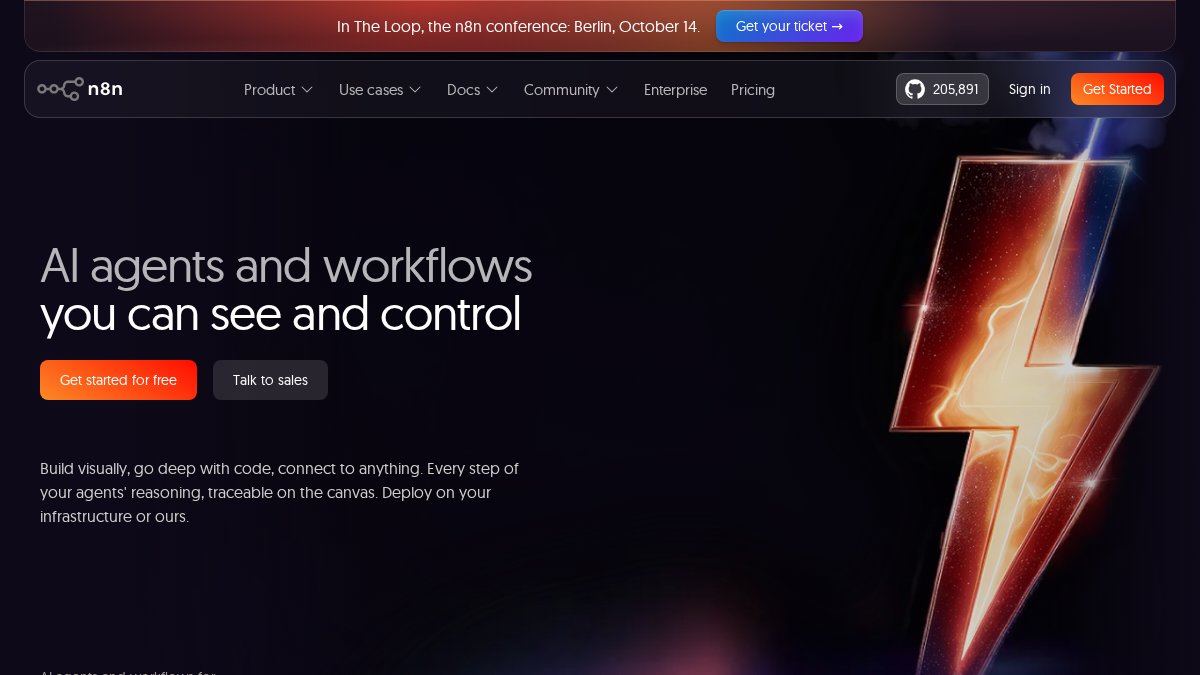 Screenshot of n8n.io interface