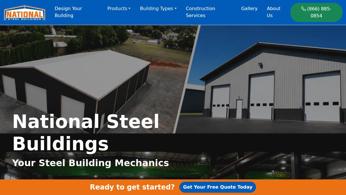Screenshot of nationalsteelbuildingscorp.com interface