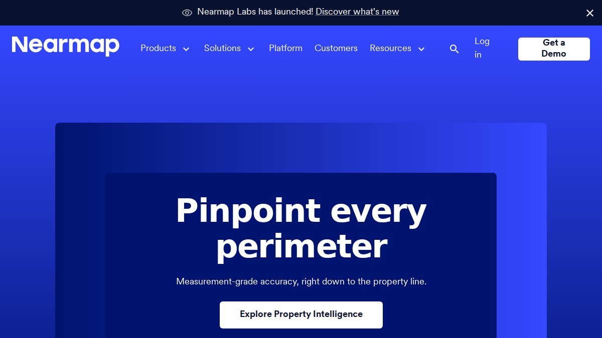 Screenshot of nearmap.com interface
