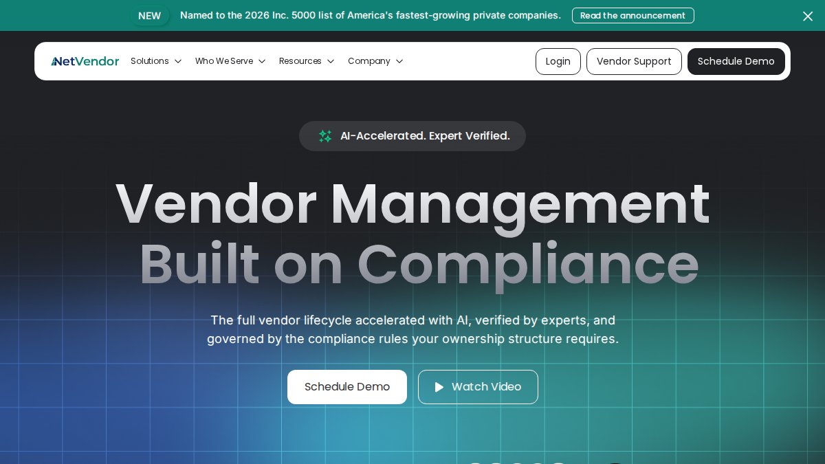 Screenshot of netvendor.com interface