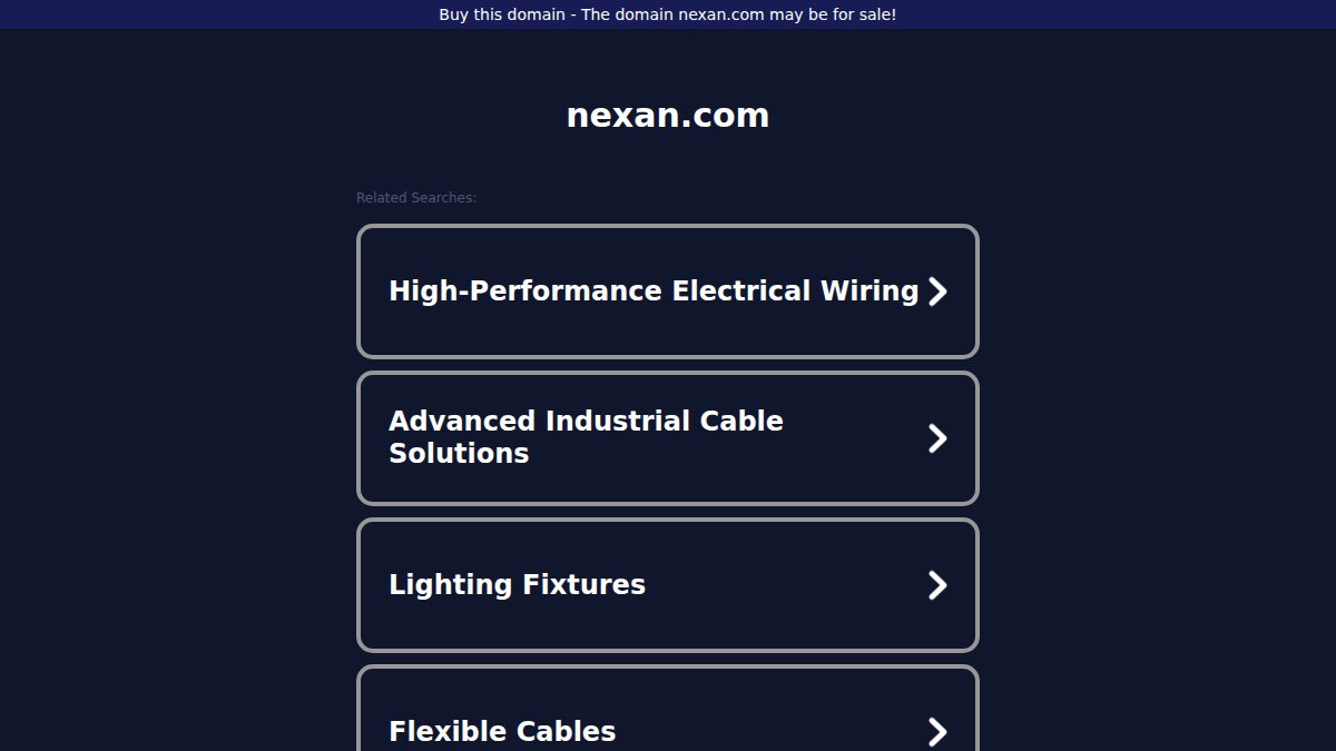 Screenshot of nexan.com interface