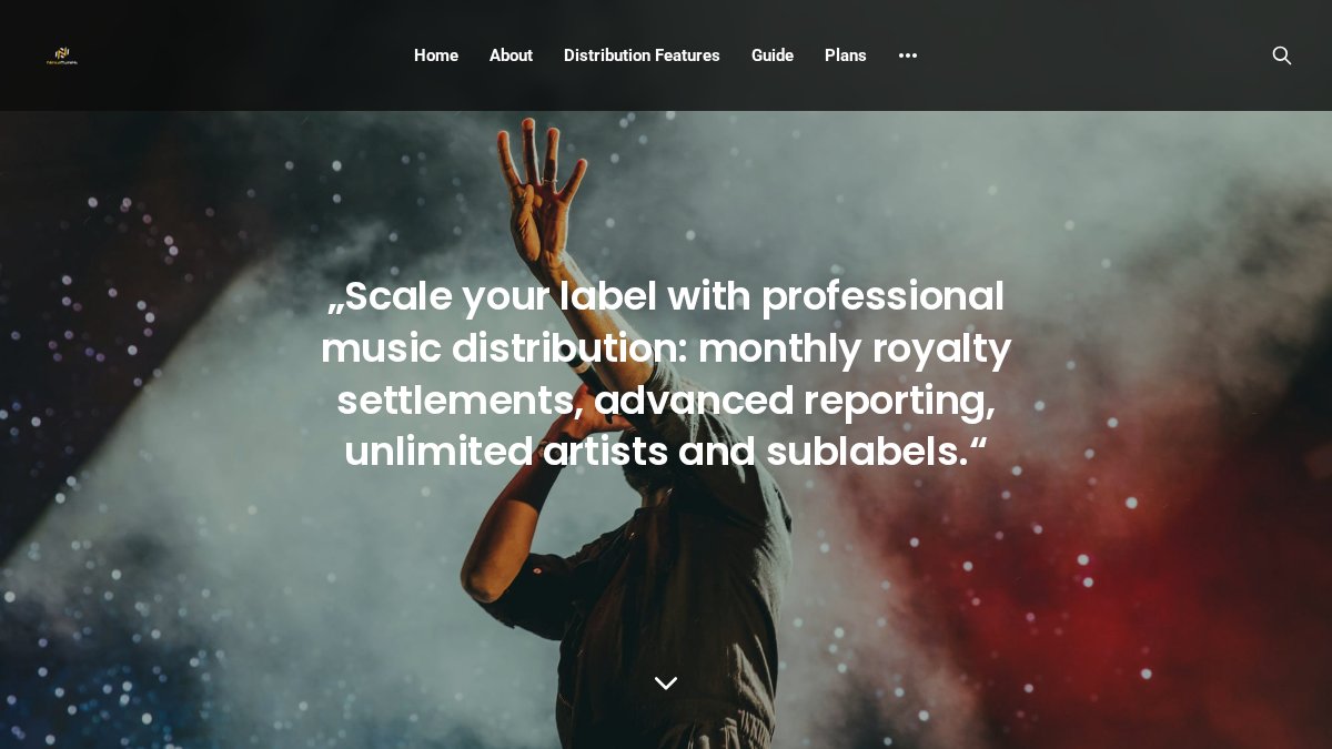 Screenshot of nexatunes.com interface