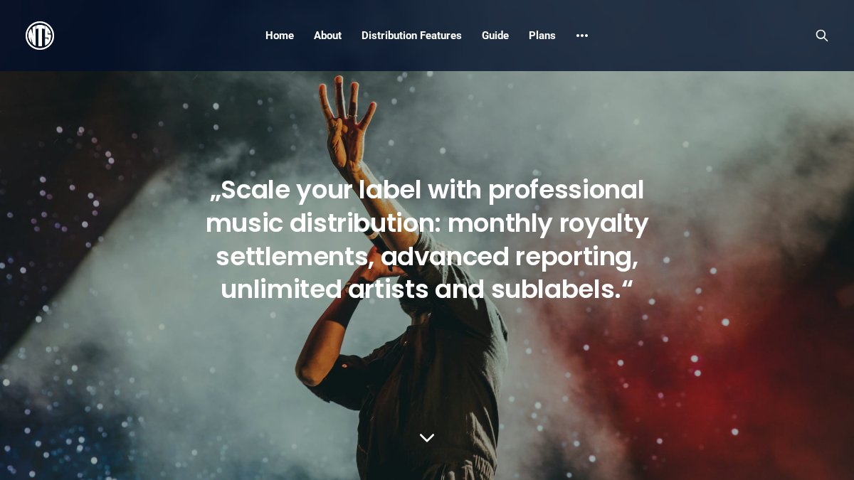 Screenshot of nexatunes.com interface