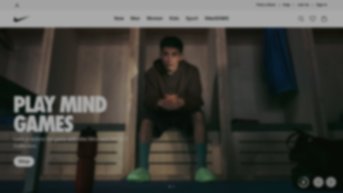Screenshot of nike.com interface