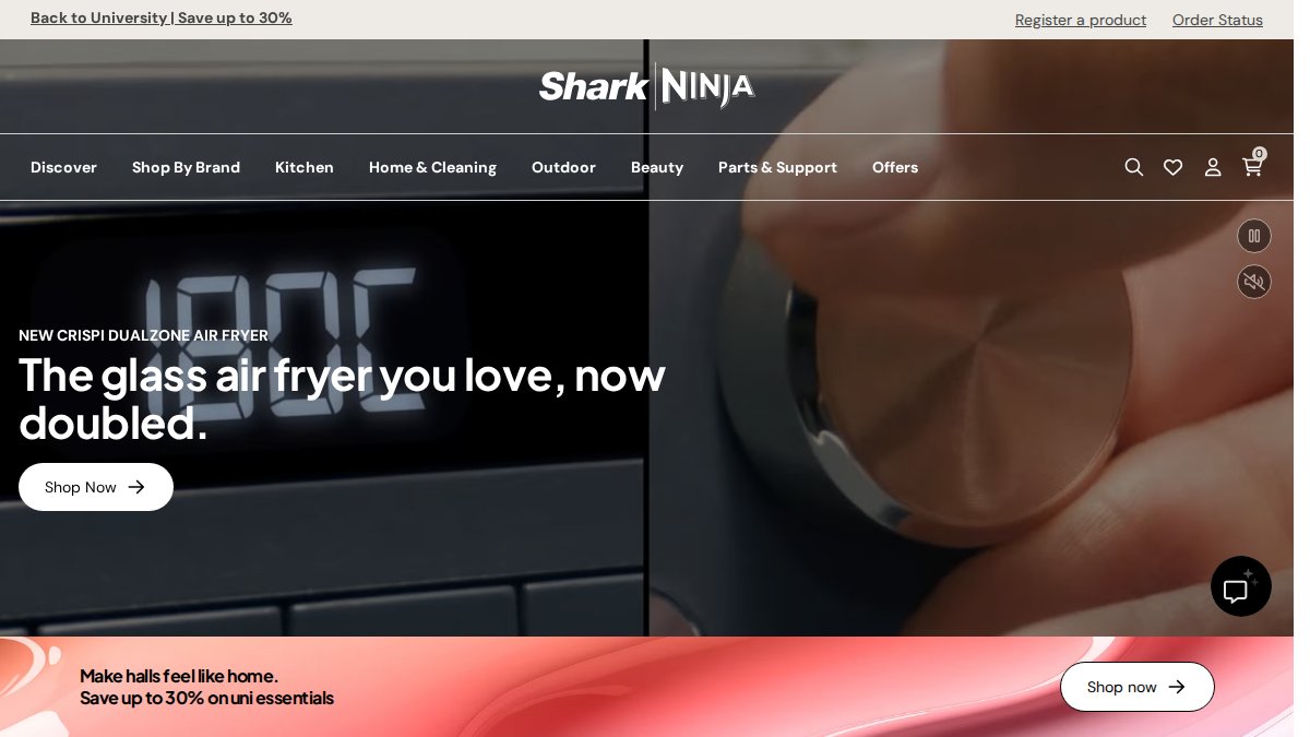 Screenshot of ninjakitchen.co.uk interface