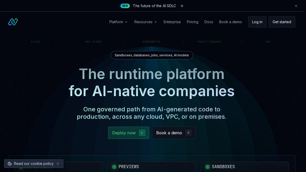 Screenshot of northflank.com interface