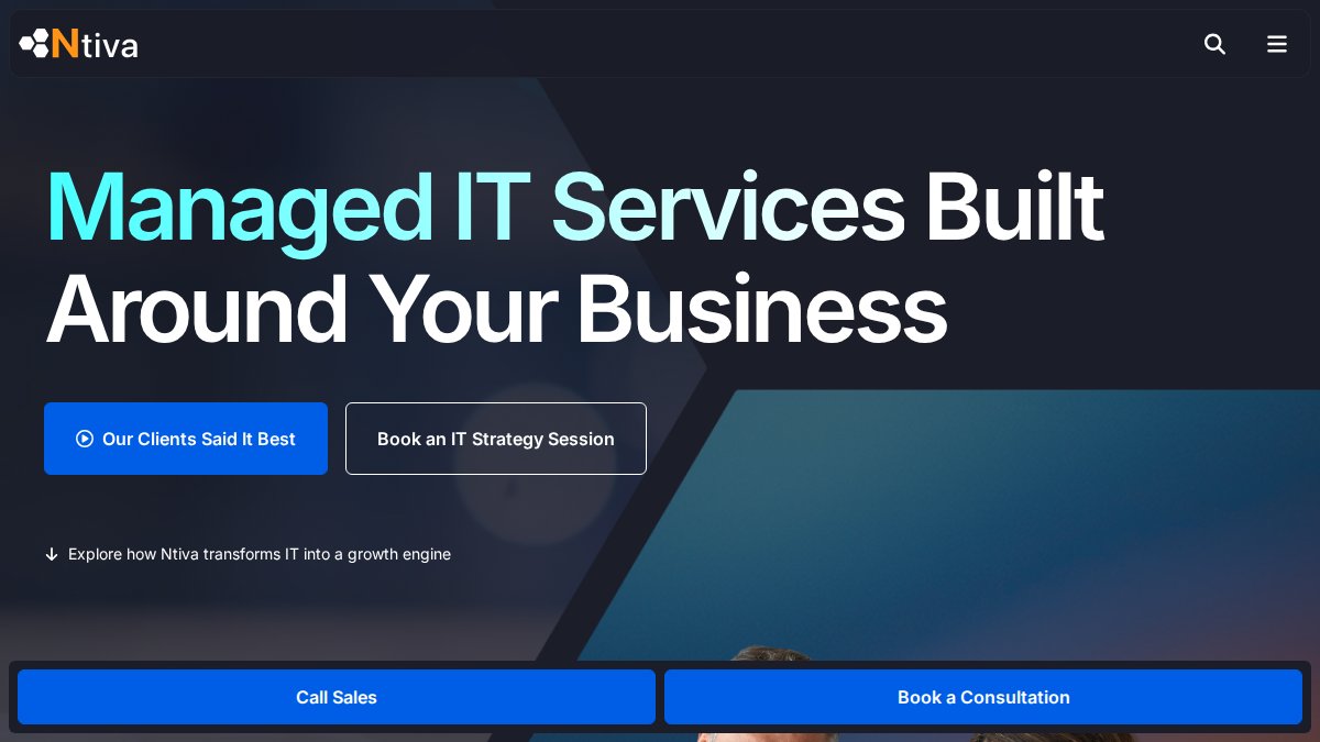 Screenshot of ntiva.com interface