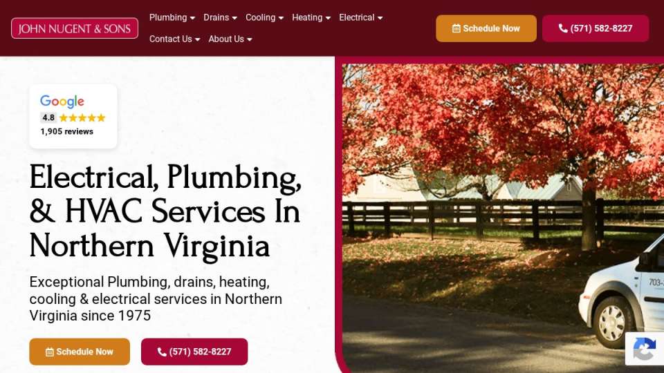 Screenshot of nugentsons.com interface