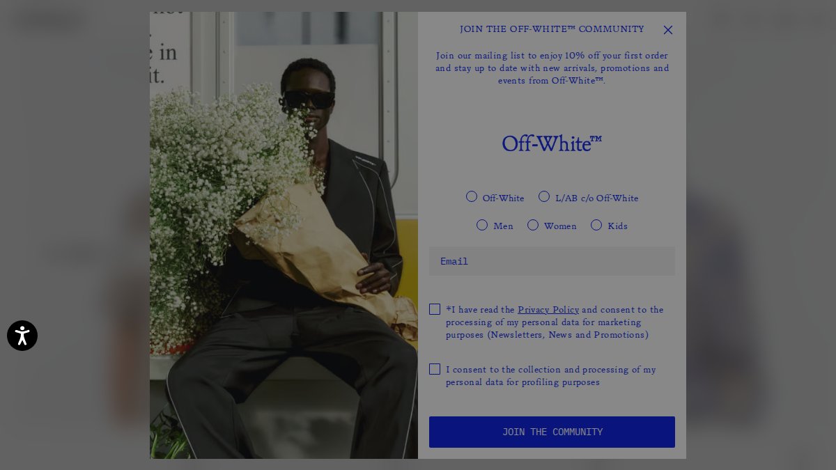 Screenshot of off---white.com interface