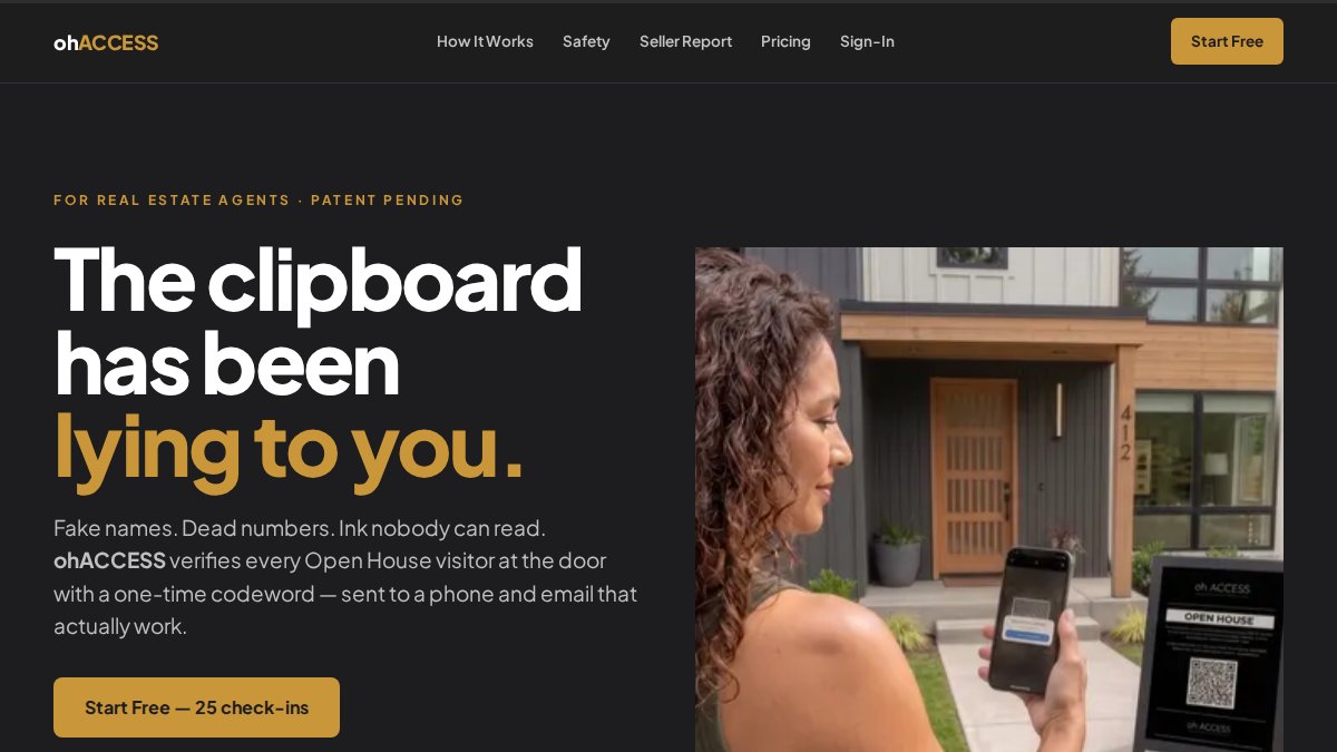 Screenshot of OhACCESS.com interface