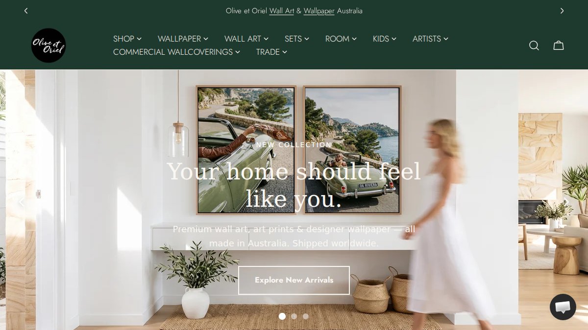 Screenshot of oliveetoriel.com interface