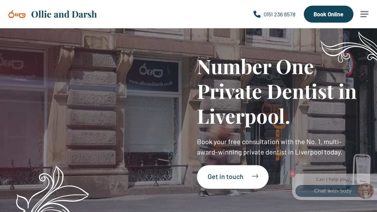 Screenshot of ollieanddarsh.co.uk interface