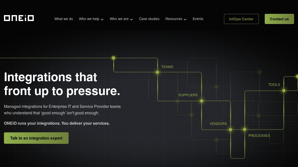 Screenshot of oneio.cloud interface