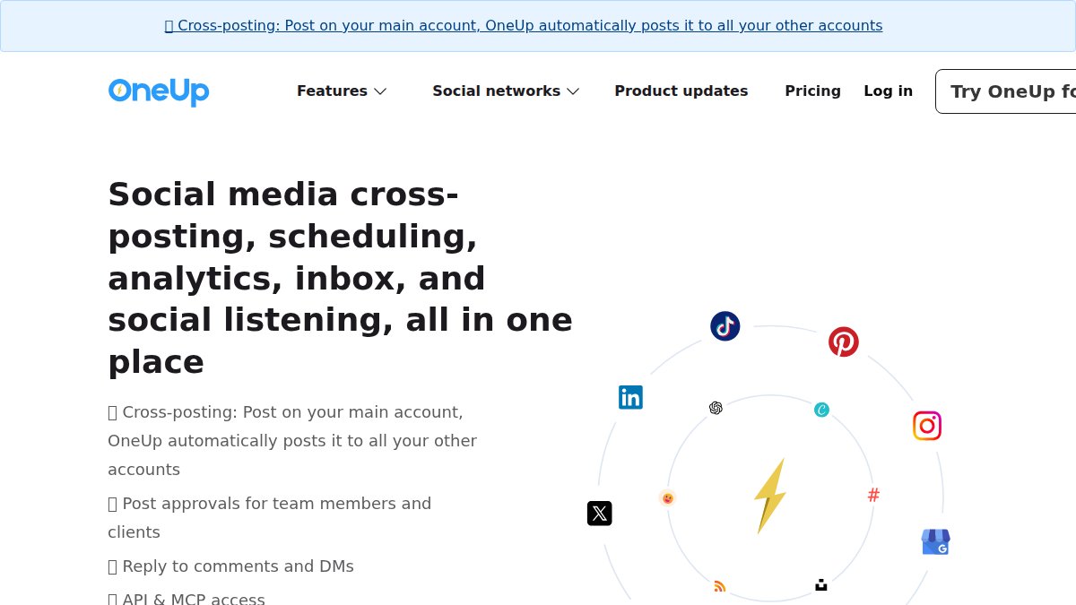 Screenshot of oneupapp.io interface