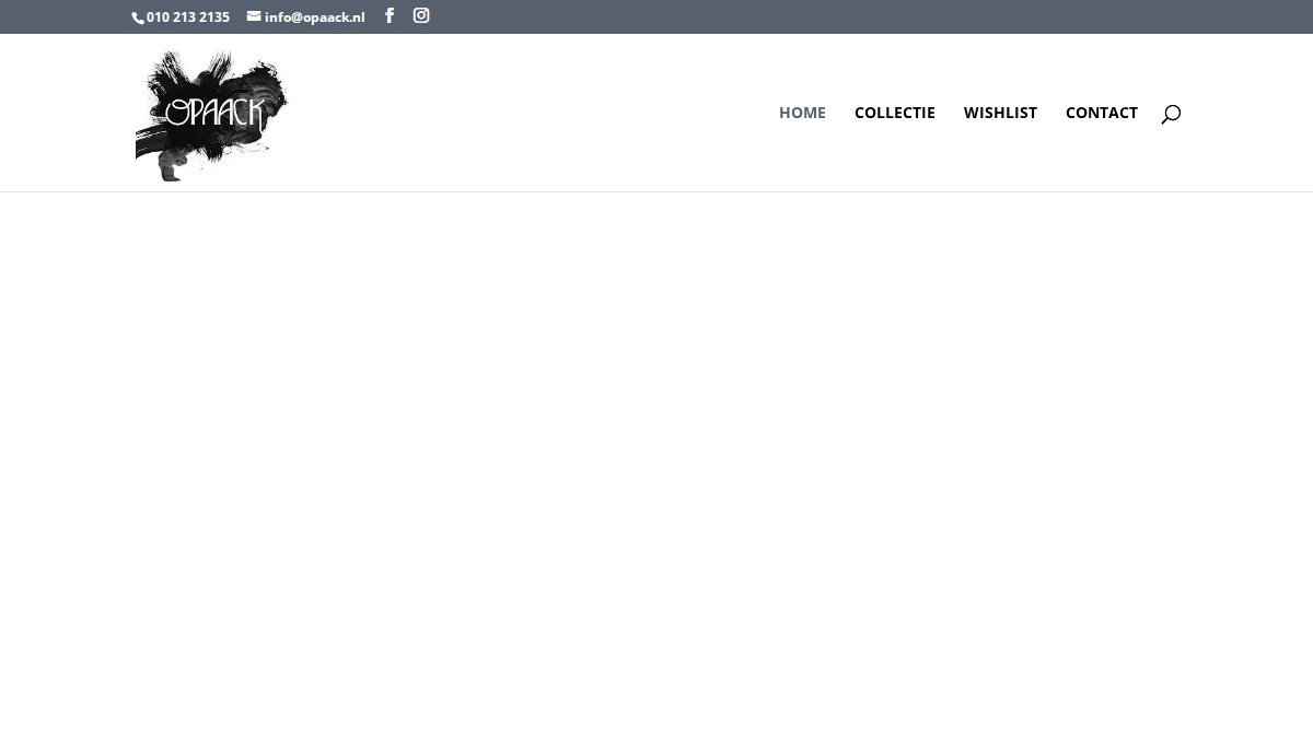 Screenshot of opaack.nl interface