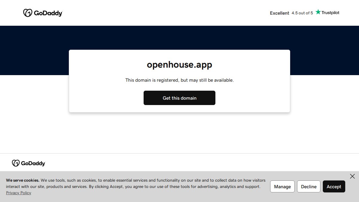 Screenshot of openhouse.app interface