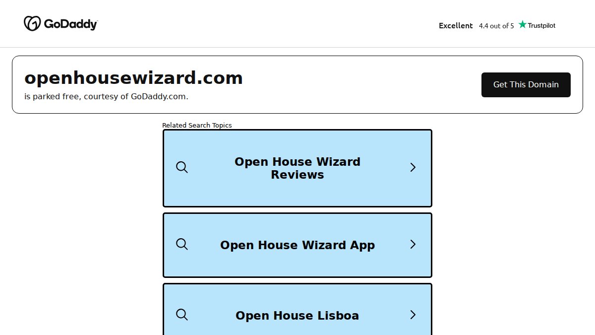 Screenshot of openhousewizard.com interface