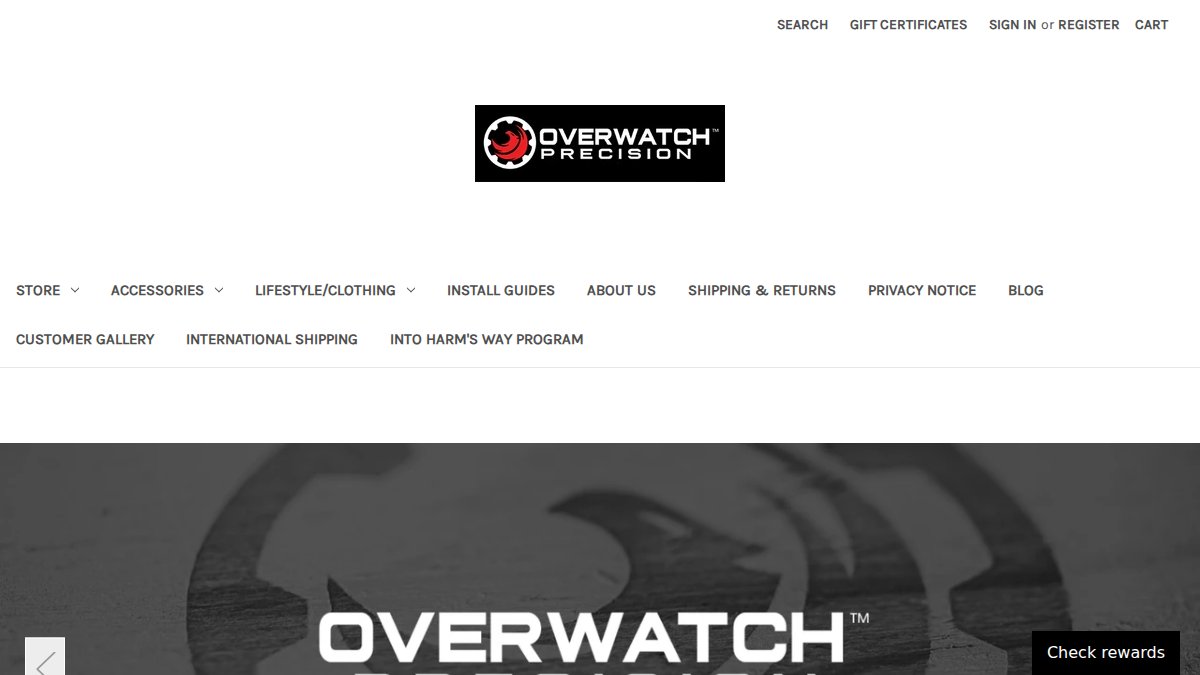 Screenshot of overwatchprecision.com interface