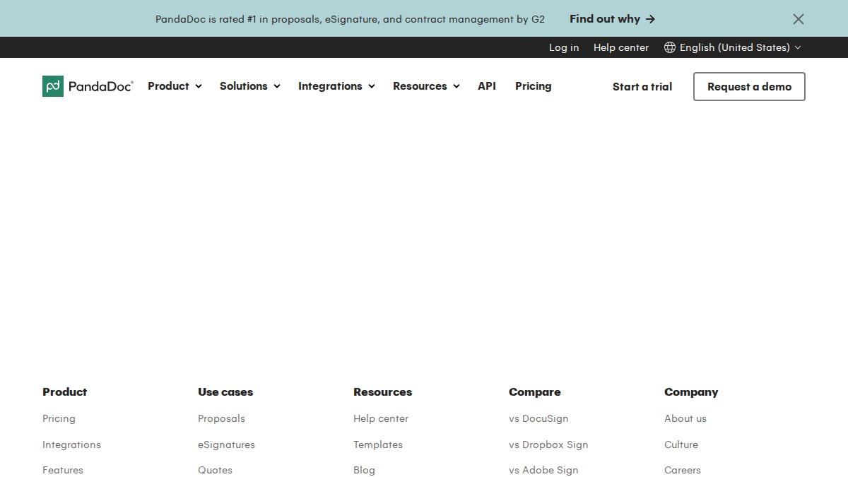 Screenshot of pandadoc.com interface