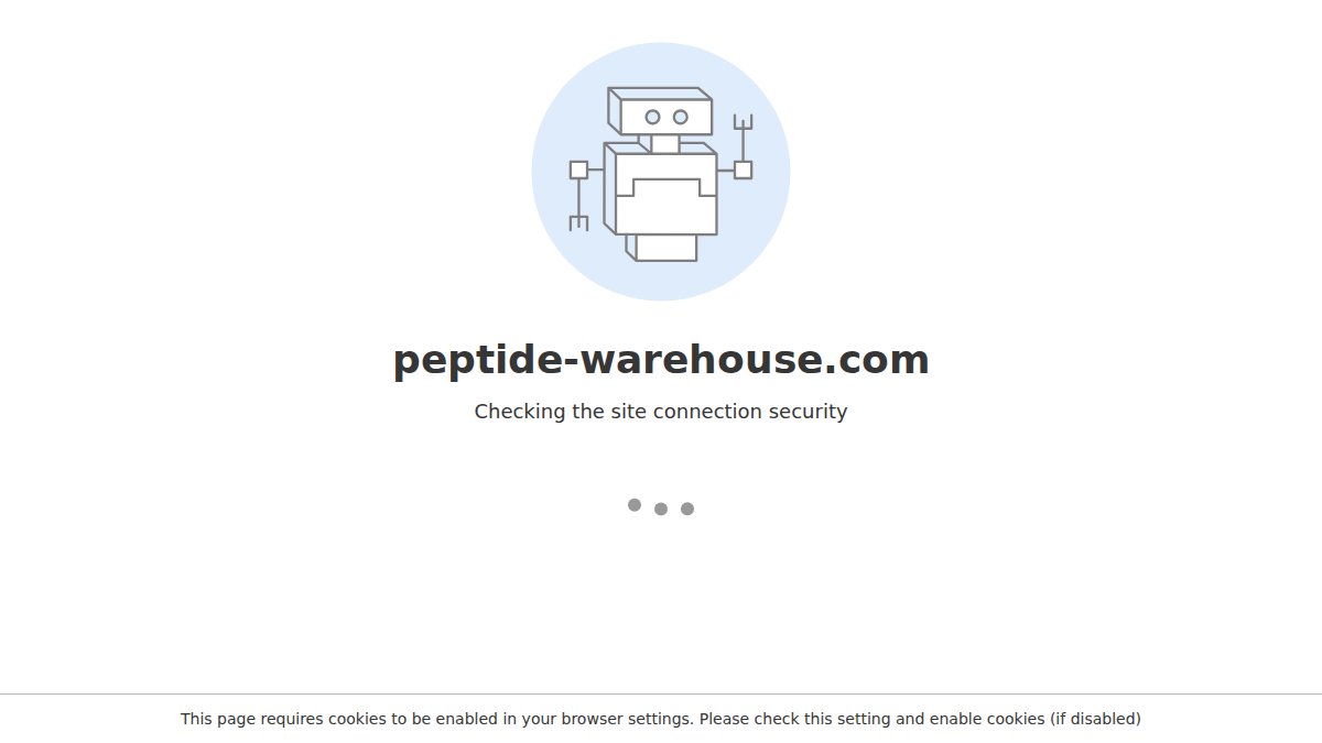 Screenshot of peptide-warehouse.com interface