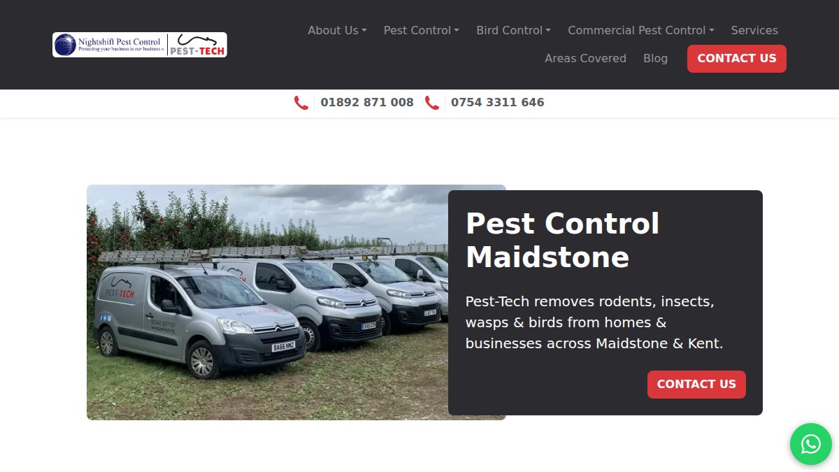 Screenshot of pest-tech.org interface