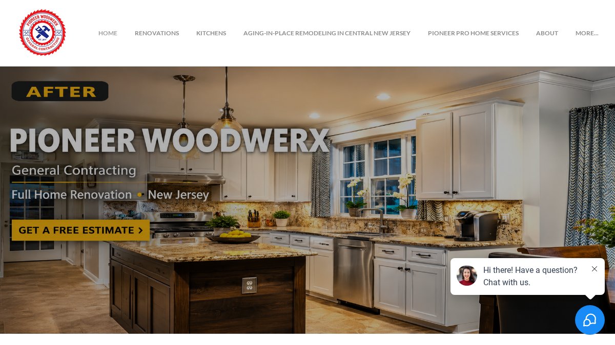 Screenshot of pioneerwoodwerx.net interface