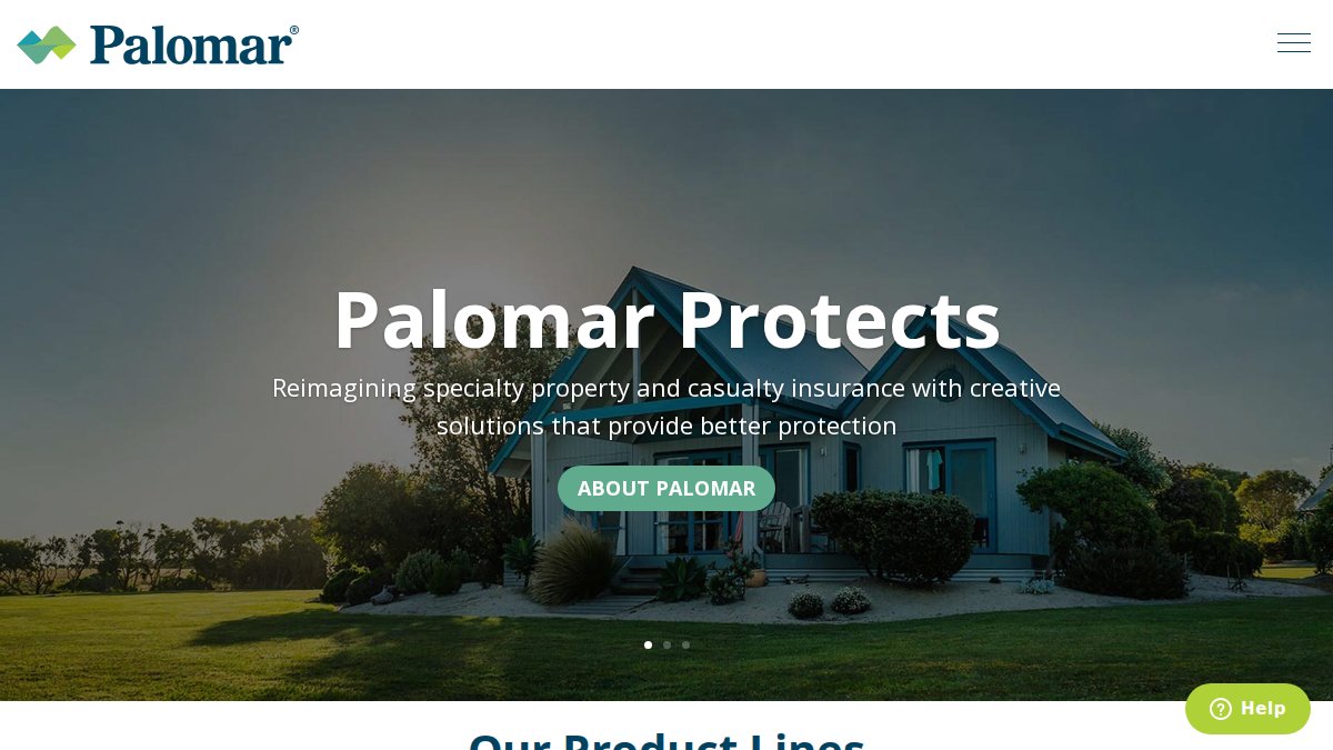 Screenshot of plmr.com interface