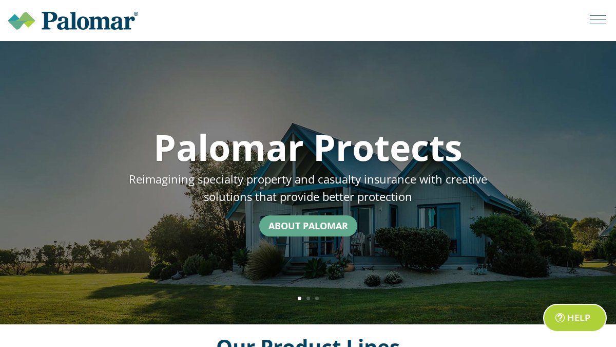Screenshot of plmr.com interface