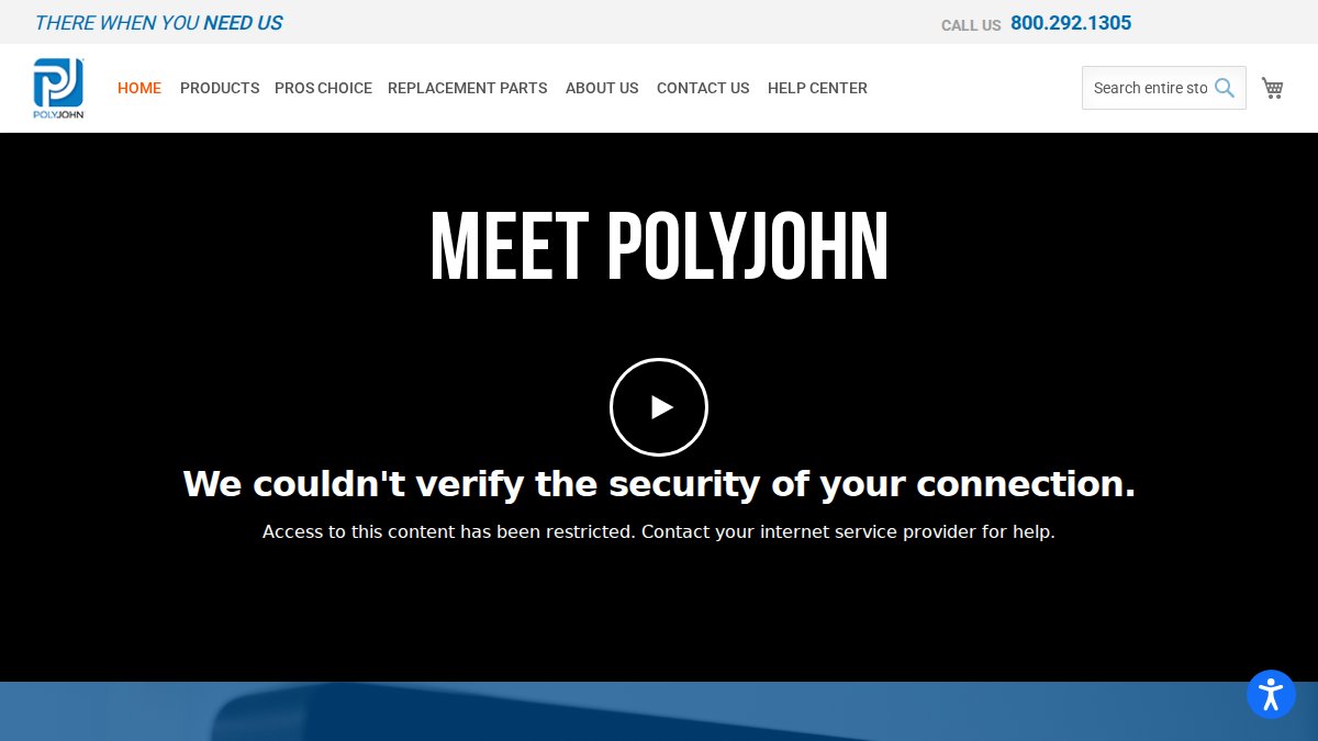 Screenshot of polyjohn.com interface