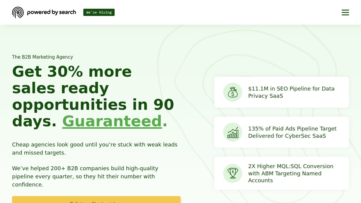 Poweredbysearch website