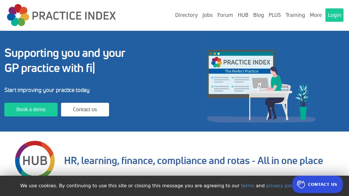 Screenshot of practiceindex.co.uk interface