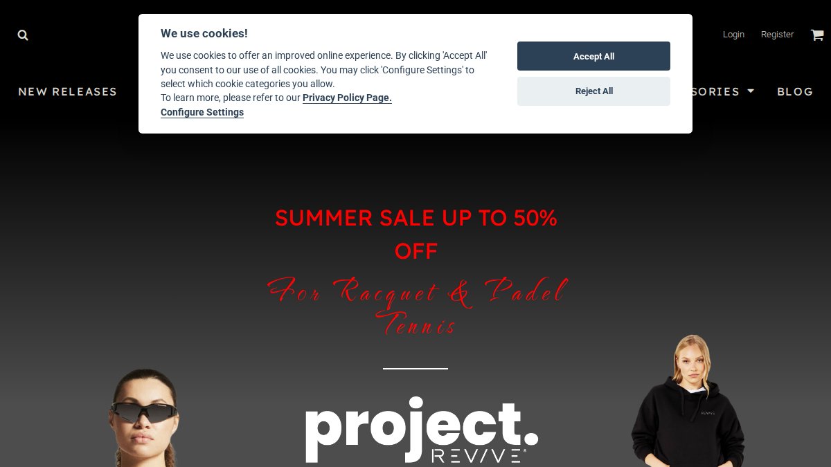 Screenshot of projectrevive.co.uk interface