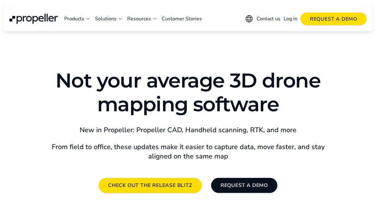 Screenshot of propelleraero.com interface