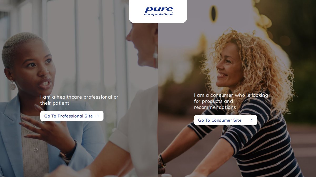 Screenshot of pureencapsulations.com interface