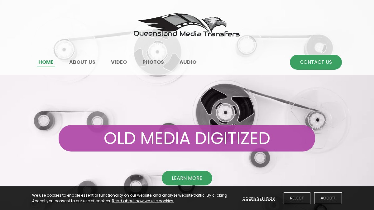 Screenshot of qldmediatransfers.com.au interface