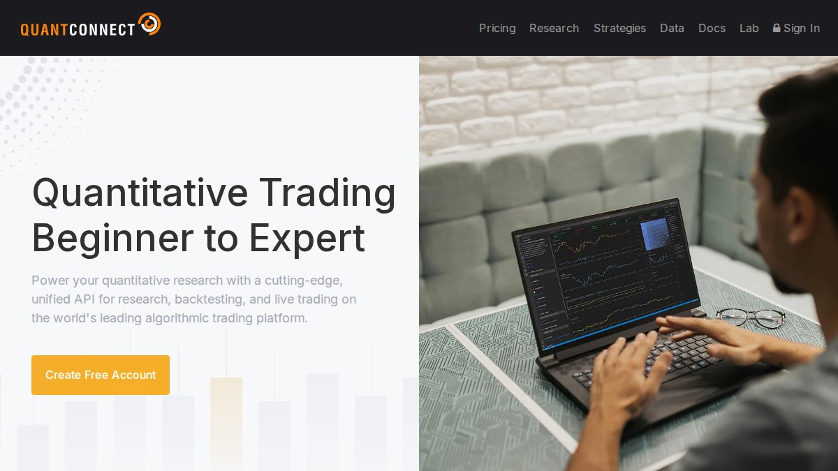 Screenshot of quantconnect.com interface