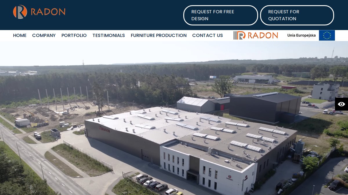 Screenshot of radonexhibition.eu interface