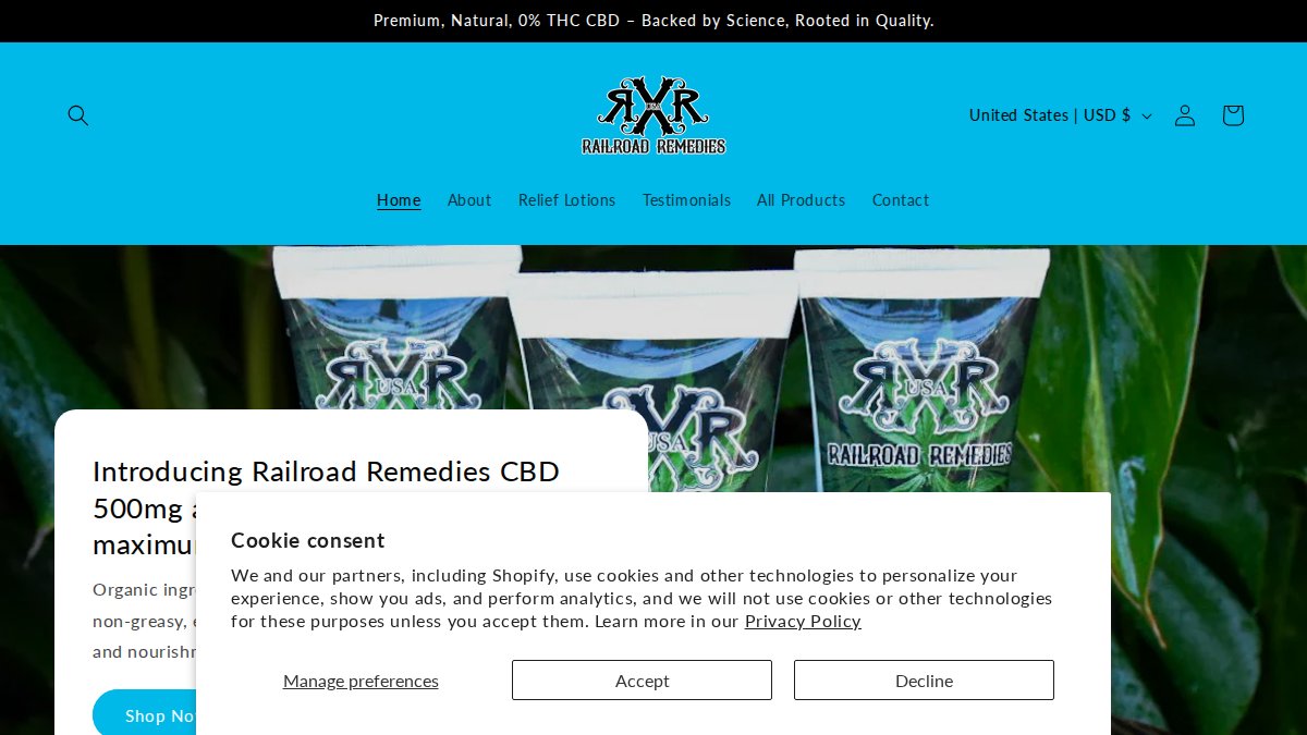 Screenshot of railroadremedies.com interface