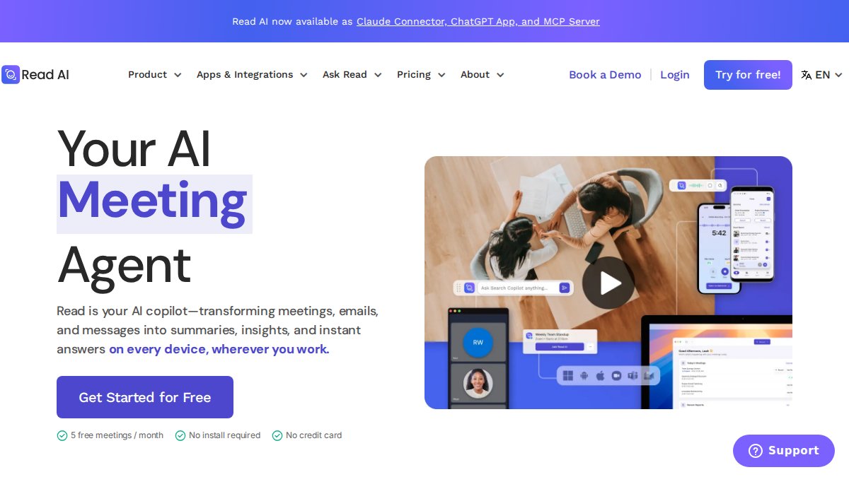 Screenshot of read.ai interface