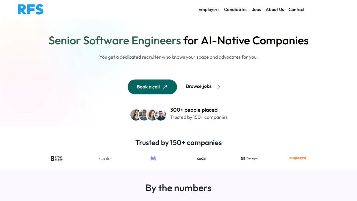 Screenshot of recruitingfromscratch.com interface