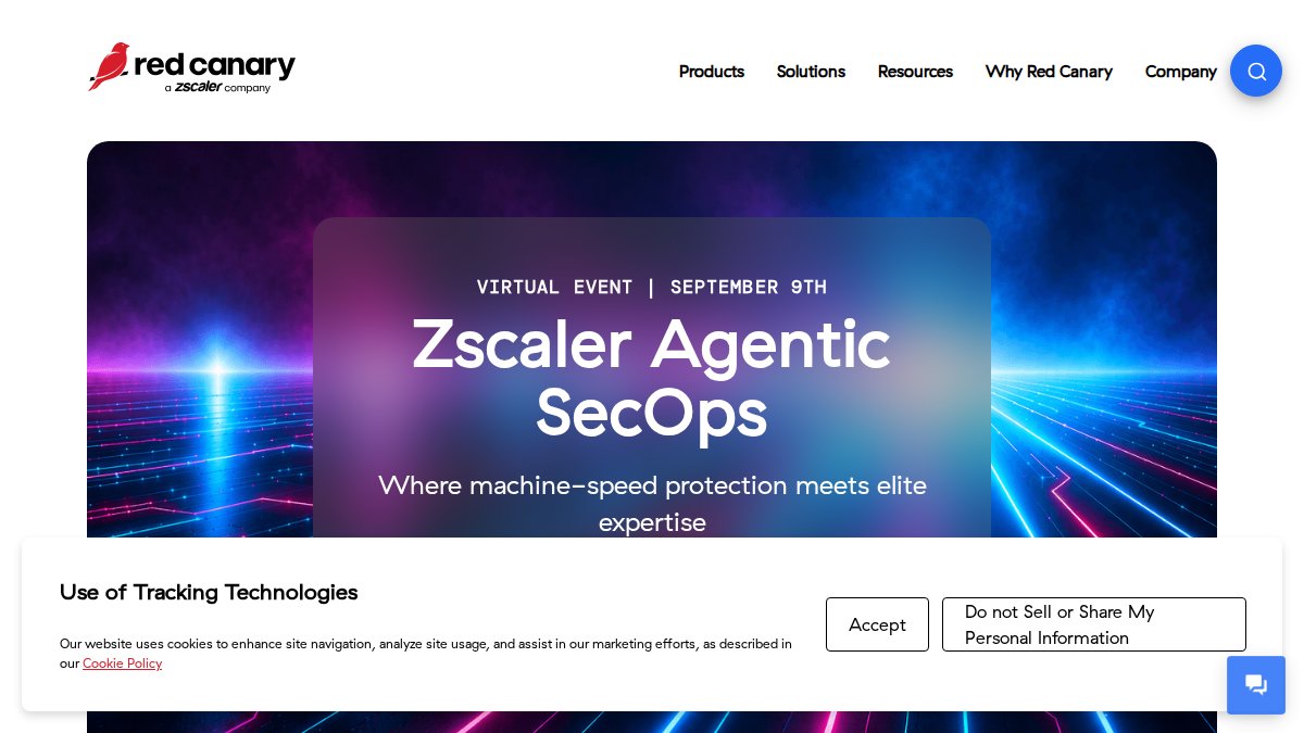 Screenshot of redcanary.com interface