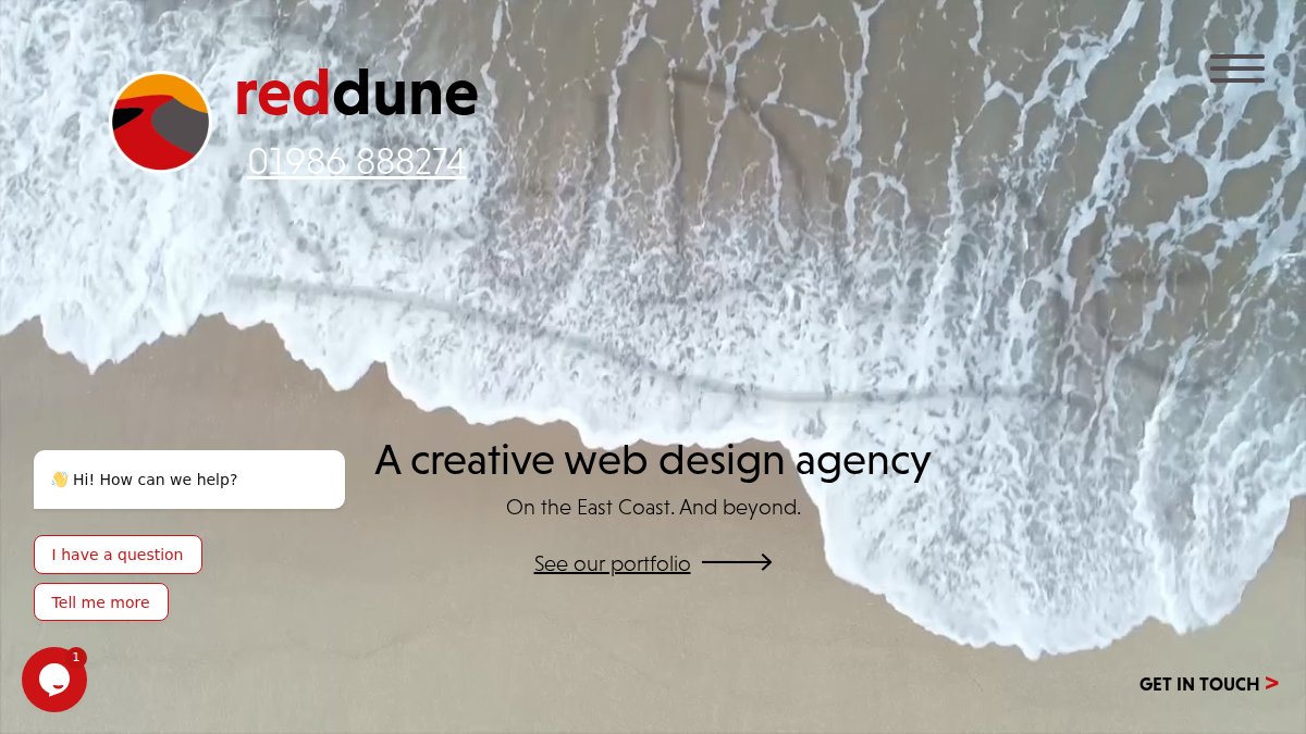 Screenshot of reddune.com interface